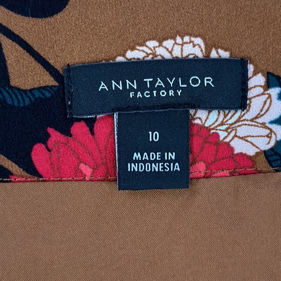 Flowy Floral Ann Taylor Factory Skirt Sz 10 - Picture 5 of 8